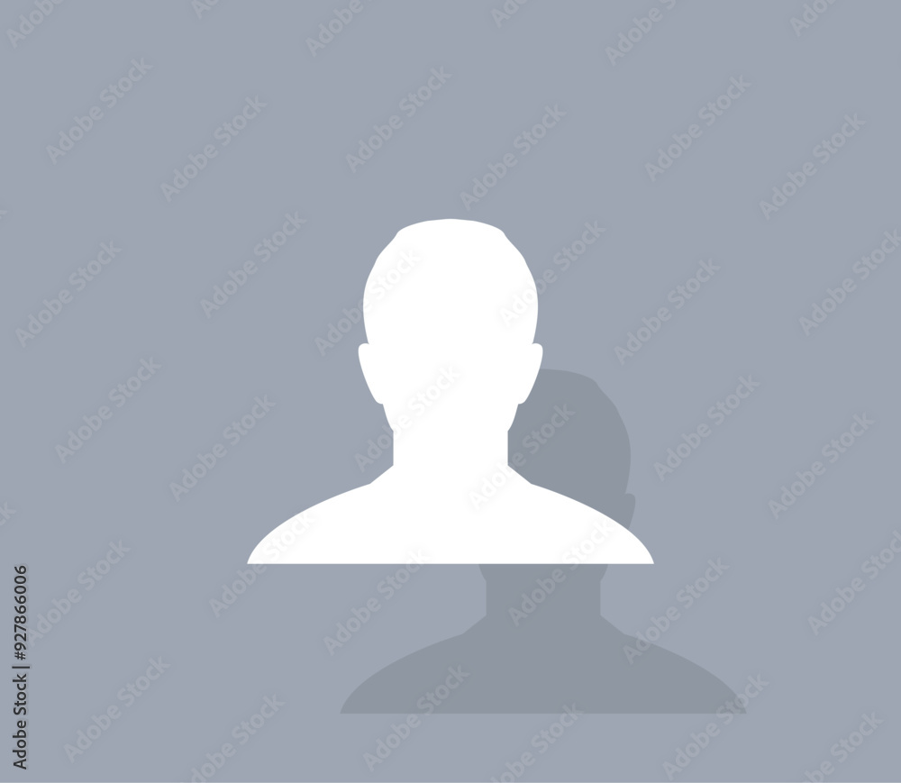 Poster vector icon of white color with shadow on gray background