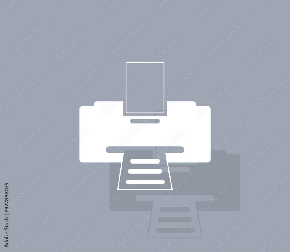 Aufkleber vector icon of white color with shadow on gray background