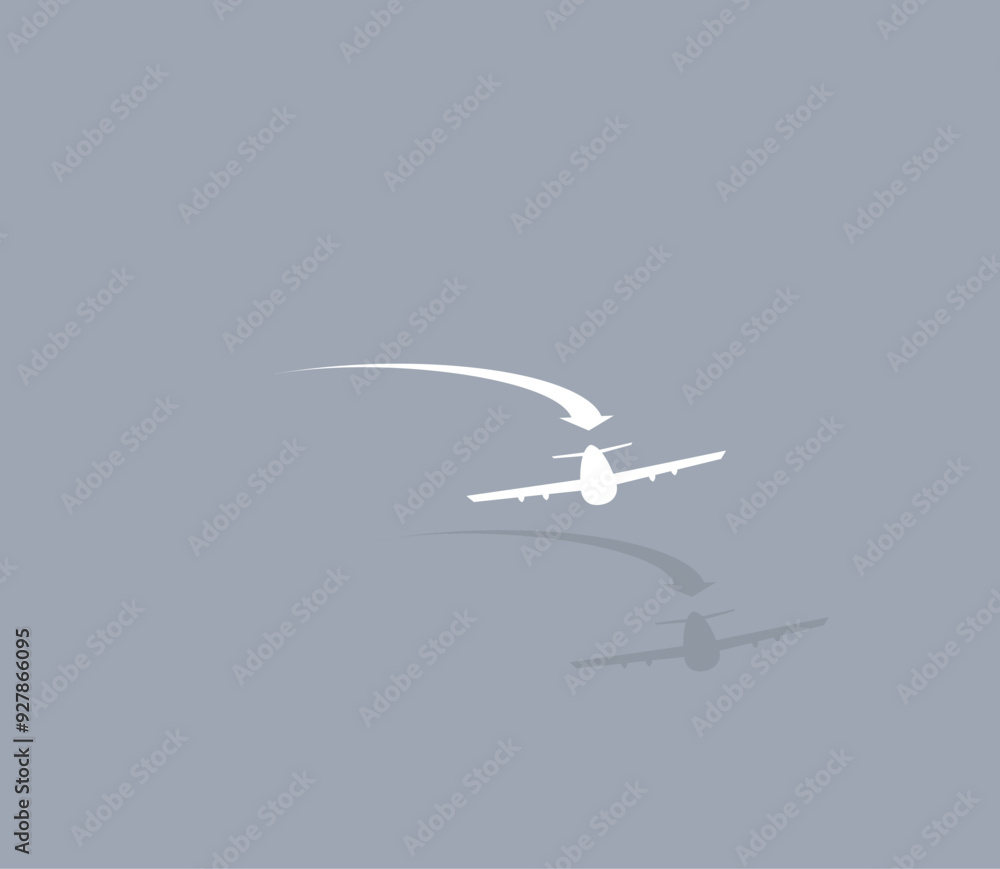 Poster vector icon of white color with shadow on gray background