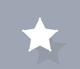 Obraz premium Vector icon of white color with shadow on gray background