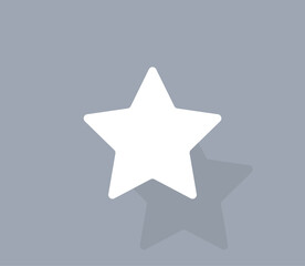 Obraz premium Vector icon of white color with shadow on gray background