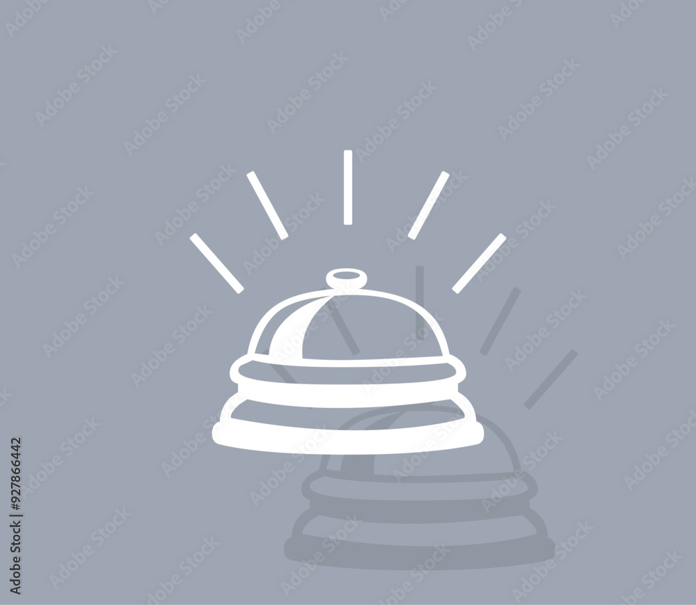 Aufkleber vector icon of white color with shadow on gray background