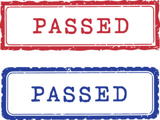 Fototapeta premium Passed Rubber Stamp Vector Bundle