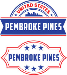 Pembroke Pines Florida Vector Set