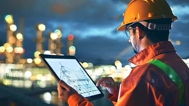 See the expertise of engineers as they strategize over digital tablets featuring energy distribution maps and efficiency analytics, driving advancements in smart grid infrastructure to optimize energy