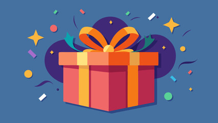 Surprise Opening Present Gift Box stock illustration