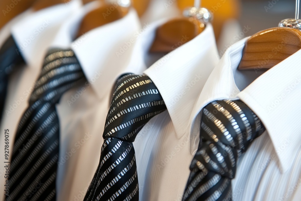 Poster detailed view of mens ties in various patterns offering choices for every occasion