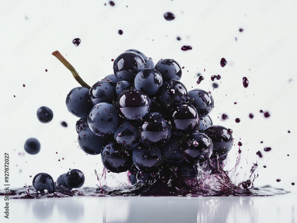 Wall mural grapes in water