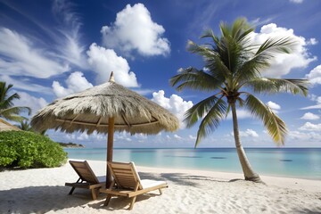 tropical paradise beach Generative AI