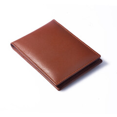 leather journal notebook dairy book cover. note organizer. old brown paper object. closed page 