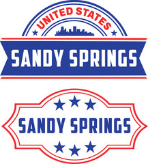 Sandy Springs Georgia Vector Set