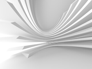 Abstract white room with light. Simple design. Architecture interior