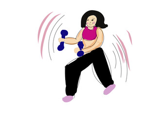 woman running with a ball