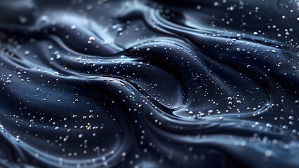 Black ferrofluid waves