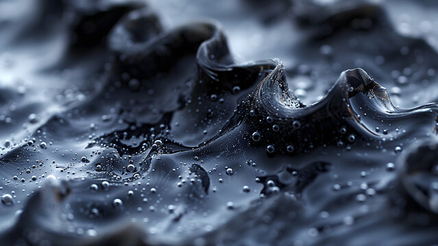 Black ferrofluid waves