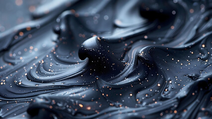 Black ferrofluid waves