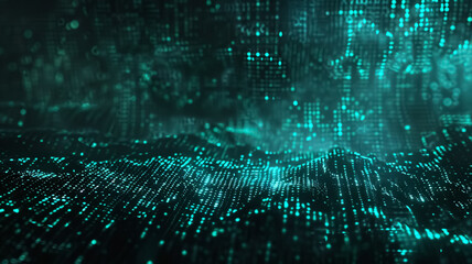 
Glowing abstract technology dark background teal blue green black color grainy texture gradient 