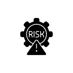 Risk Management Gear Icon - Business Strategy, Safety Protocol, Industrial Process Hazard Assessment Symbol, Risk Analysis, Operational Efficiency, Strategic Planning, Corporate Governance