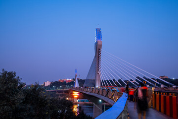 Durgam Cheruvu bridge at Hitech city, Hyderabad, is the fourth most populous city in India.