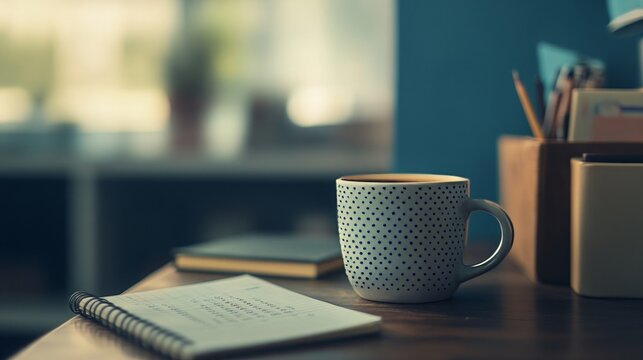Coffee Break at the Desk: A Minimalist Workspace