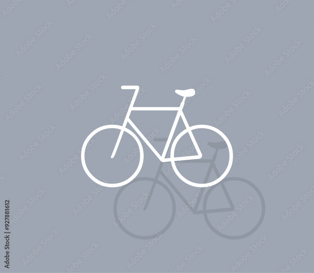 Poster vector icon of white color with shadow on gray background