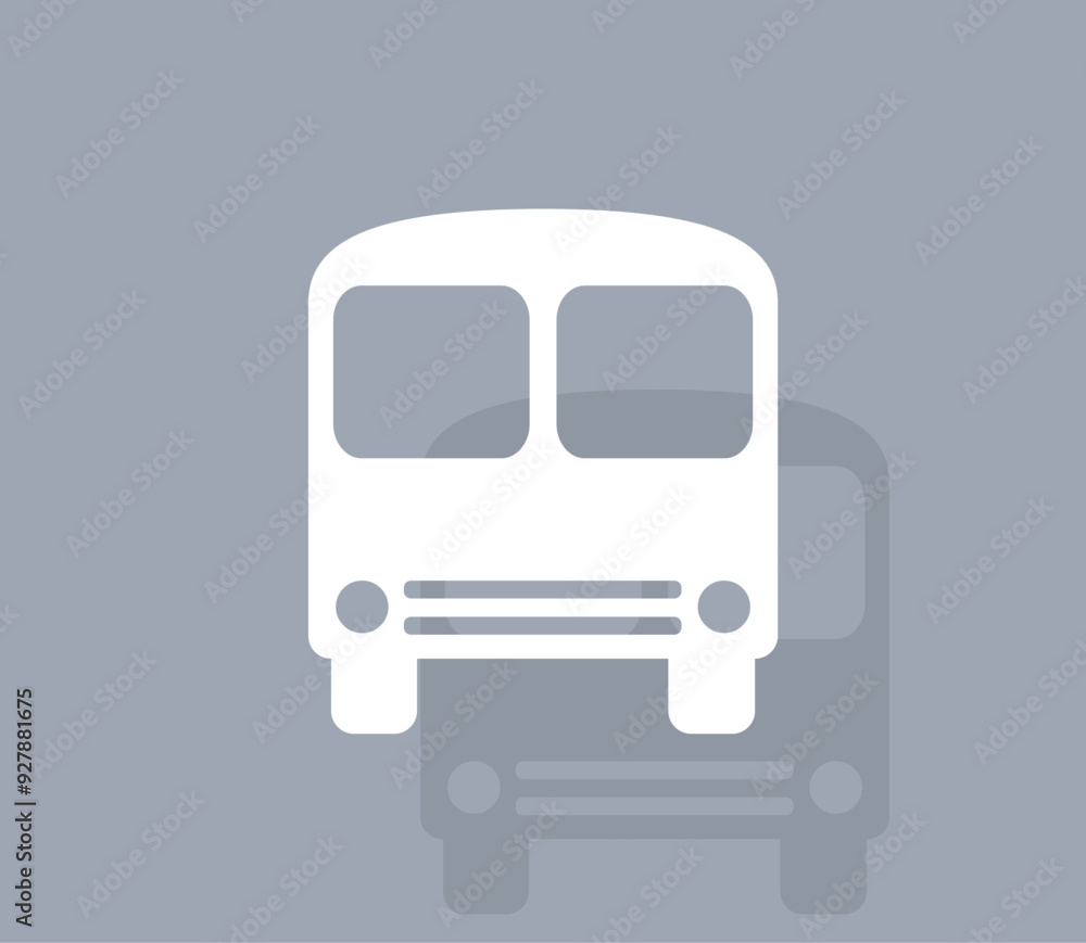 Aufkleber vector icon of white color with shadow on gray background