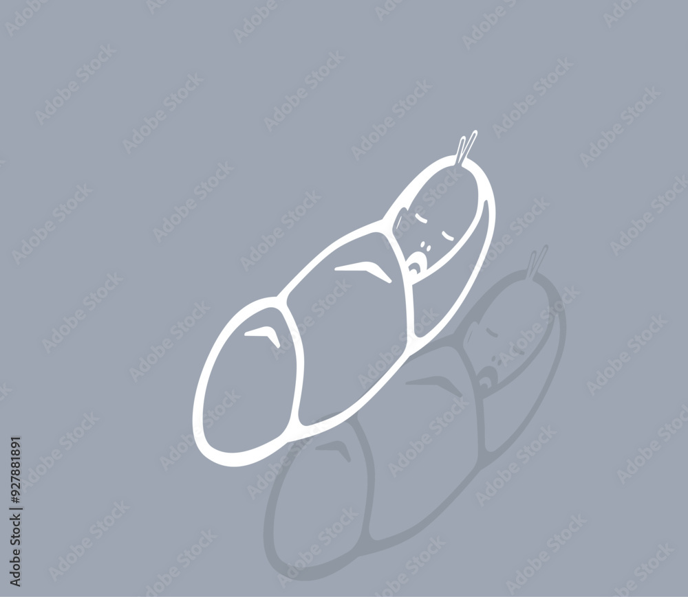 Poster vector icon of white color with shadow on gray background