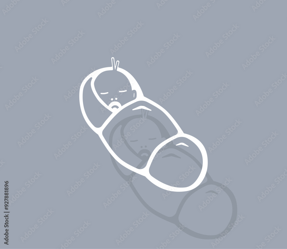 Poster vector icon of white color with shadow on gray background