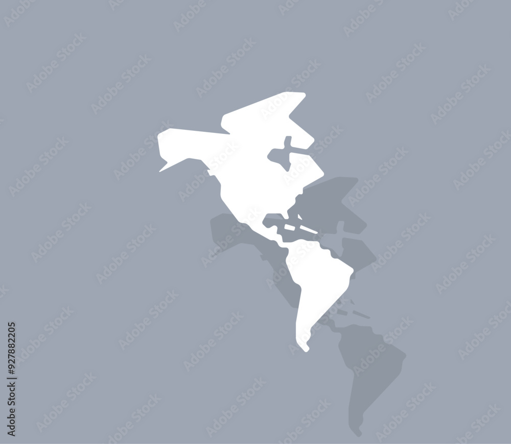 Poster vector icon of white color with shadow on gray background