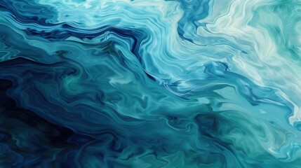 Obraz premium Water elemental with flowing streams and aquatic life, water elemental, elemental fluidity