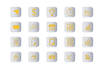 Business thin line stroke icons, business process, commerce, learning, industry, customer service