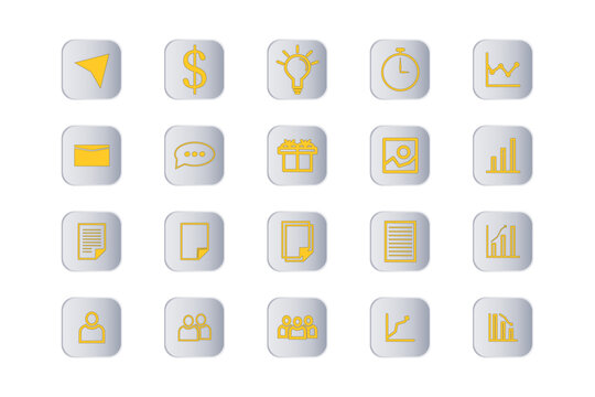 Business thin line stroke icons, business process, commerce, learning, industry, customer service