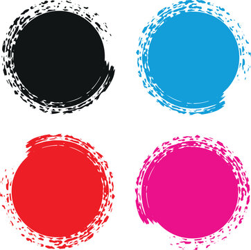Pencil pen circle sketch scrawl shape doodle ring illustration, Scratch scribble graphic element