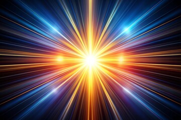Fototapeta premium abstract beautiful rays of light on black background.