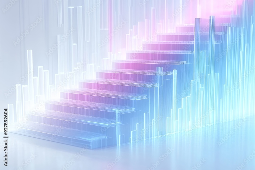Poster abstract futuristic data streams flowing through a human silhouette representing the flow of informa