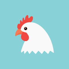 chicken head vector logo