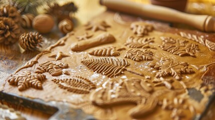 Gingerbread mold made from dough