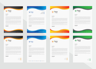 Modern corporate  letterhead template design. Creative and Professional business letterhead design template . Letter head stationery layout vector design. Letterhead template in flat style.