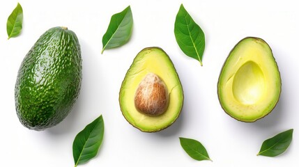 Fresh avocado fruit closeup view