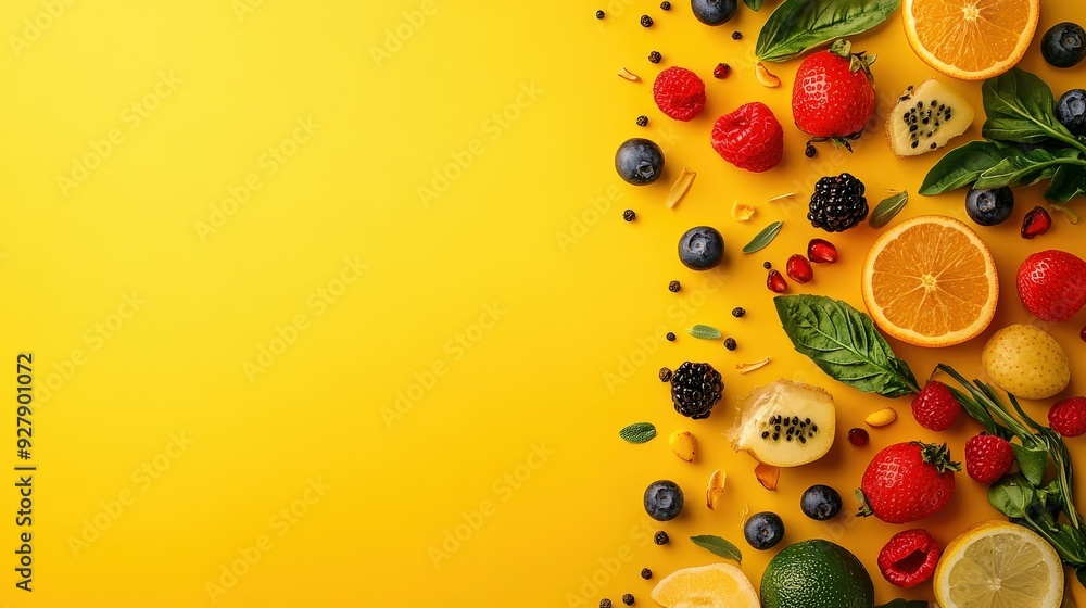 Aufkleber modern food art background with clean lines and clear space for text or event information.