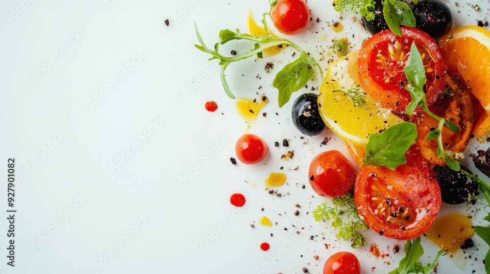 Aufkleber modern food art background with clean lines and clear space for text or event information.