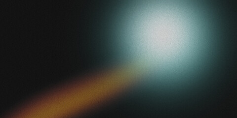 Grainy gradient background orange , red, yellow abstract glowing blue color star wave black dark backdrop noise texture banner poster header design