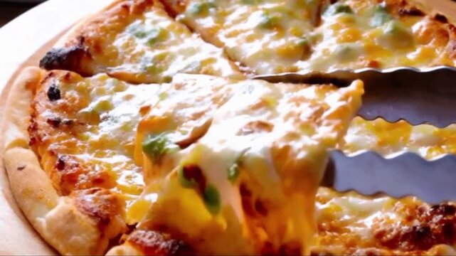 Pizza apetitosa de queijo