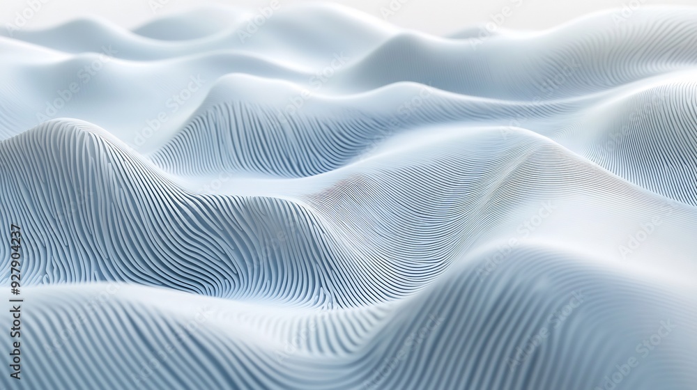 Poster abstract wavy pattern with striped texture