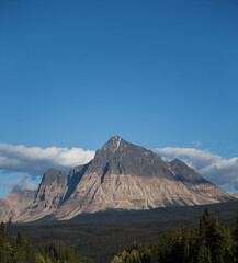 blue sky and unique mountain