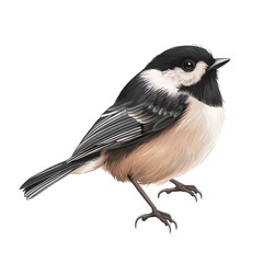 Chickadee Void/Space element animal cartoon isolated whitebackground 16:9