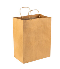 Kraft package.Disposable paper bag. Paper packaging. Eco package. Shopping package.