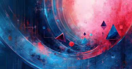 red and blue abstract background