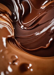 melted chocolate on a white background