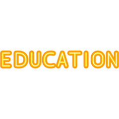 Education Text Neon Label. Vector Illustration of School Promotion.